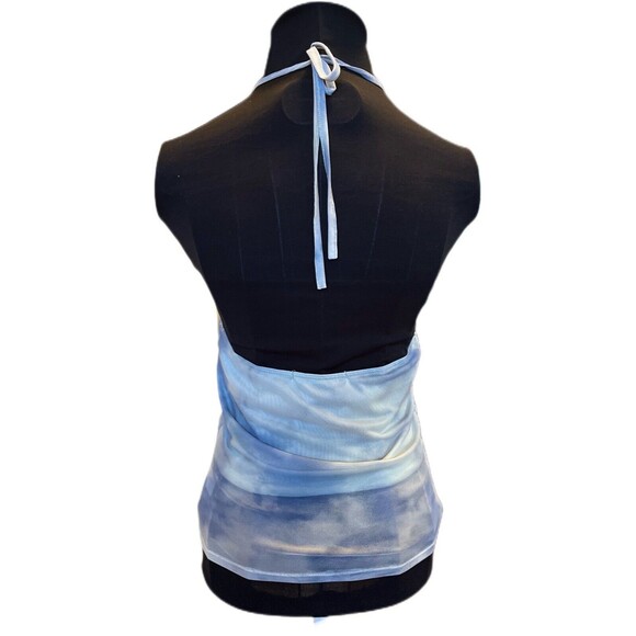 Caution To The Wind Women's Mesh Halter Top Aqua & Blue Size Small NWT - Picture 5 of 7